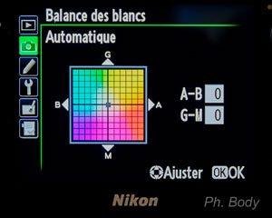 Balance des blancs
