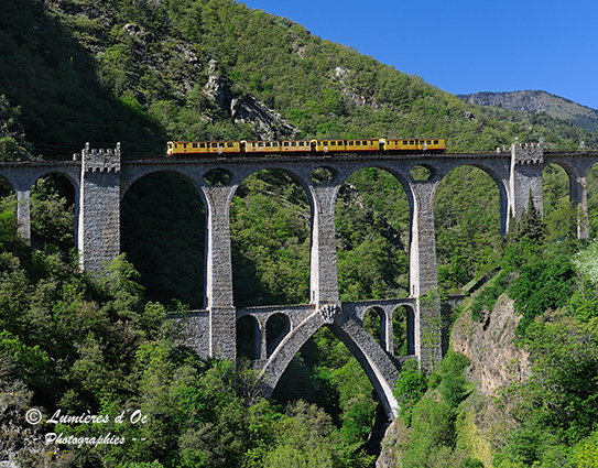 Petit train jaune & pont Séjourné (Pyrénées)